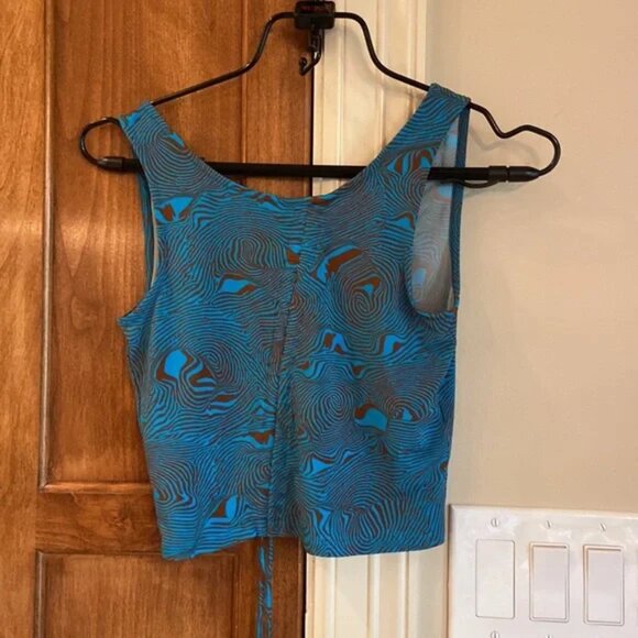 Paloma Wool Lohan Pants and Top in Huella Blue Swirl Print - Picture 2 of 6